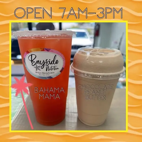 Bayside Nutrition Instagram post — open 7am to 3pm