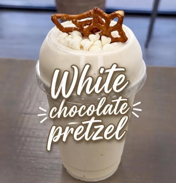 Bayside Nutrition Instagram post — white chocolate pretzel shake