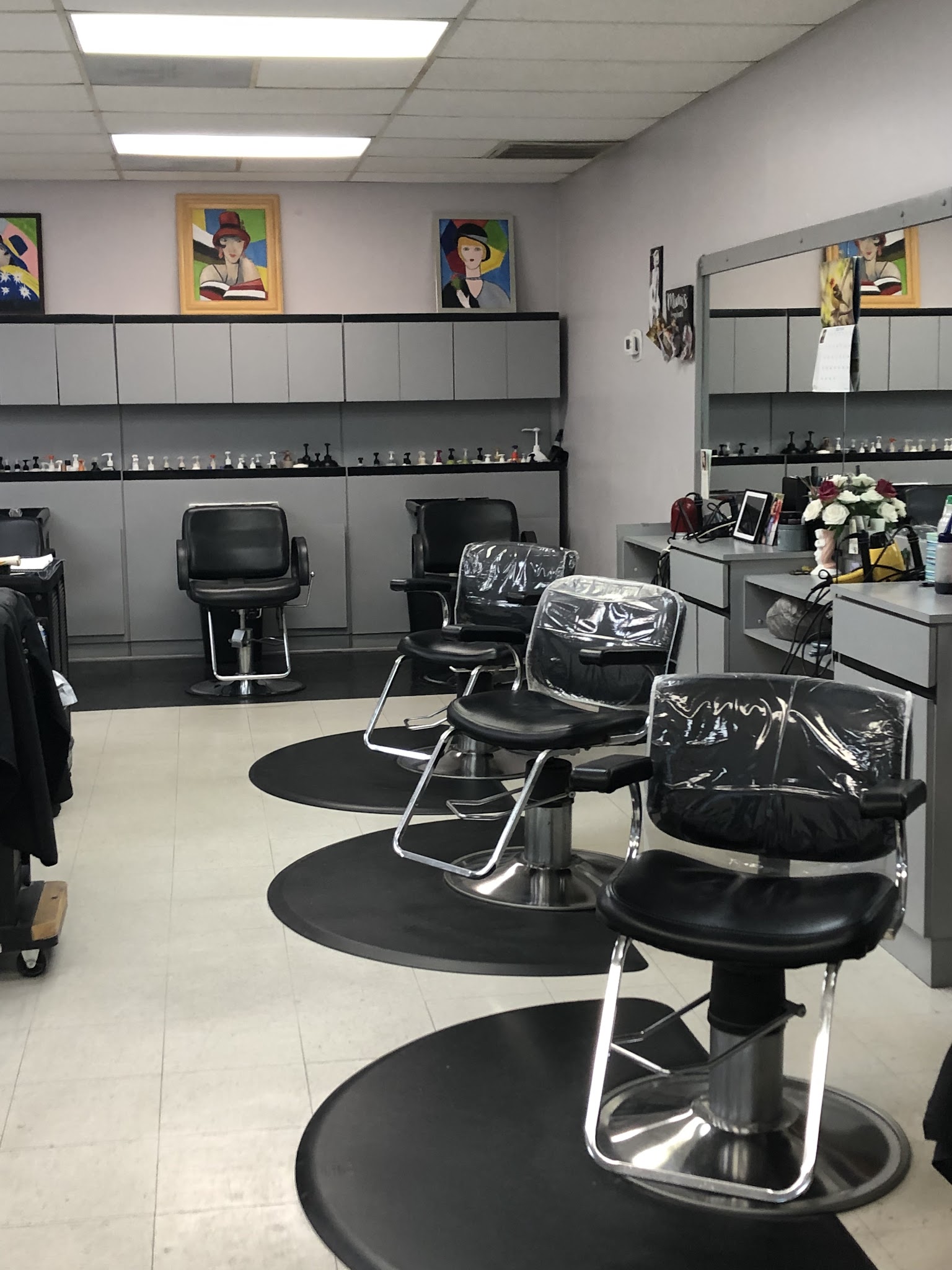Styling chairs and painted portraits
