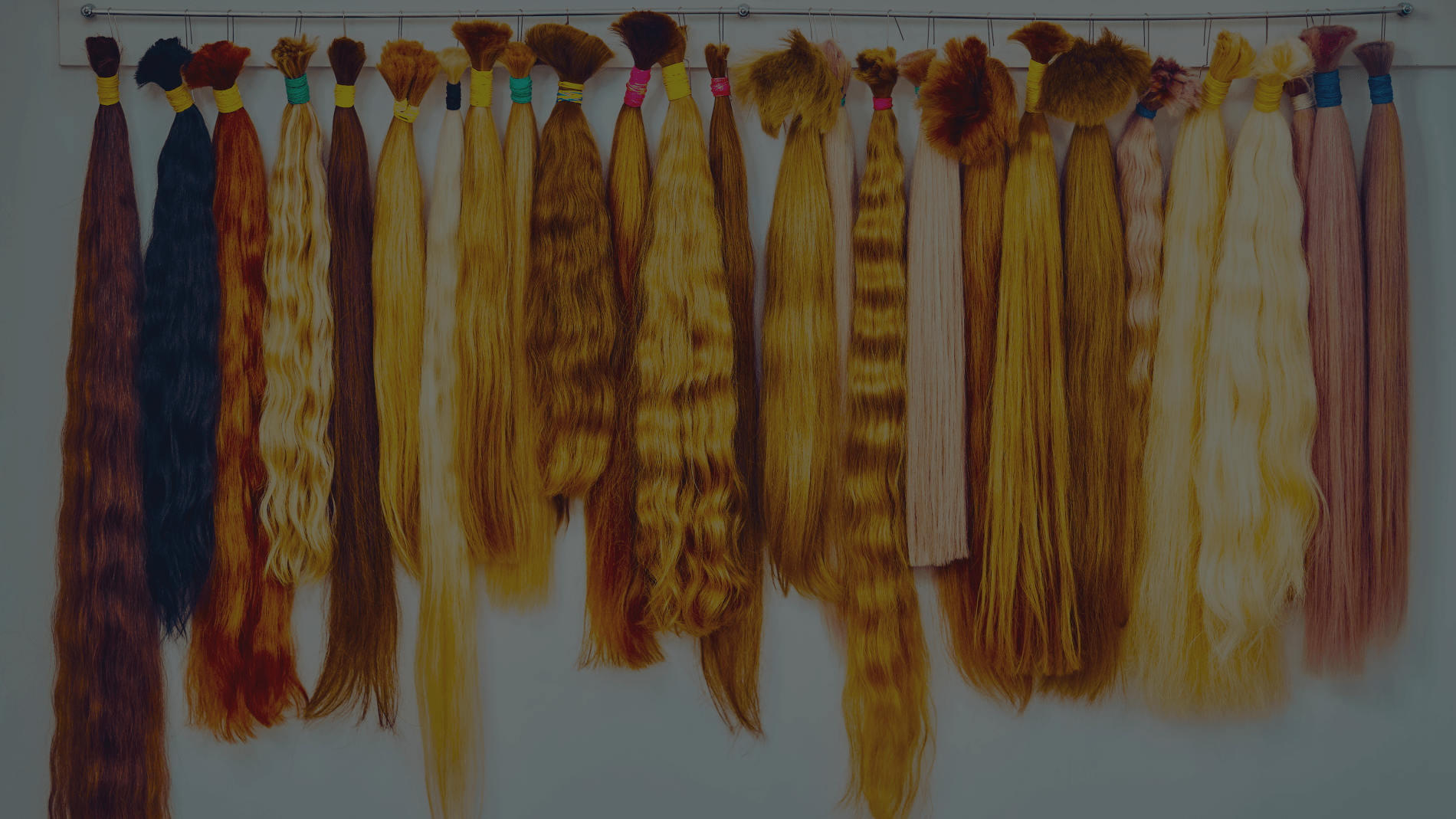 Hair extensions color range