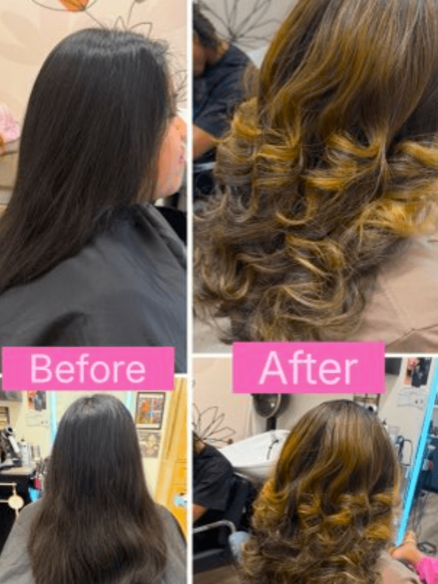 Curly brown hair natural texture